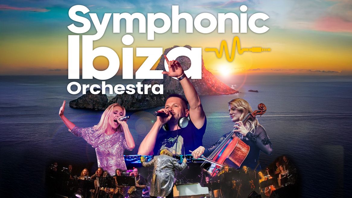 A singer, a DJ and a Cellist perform in front of the Ibiza sea.
