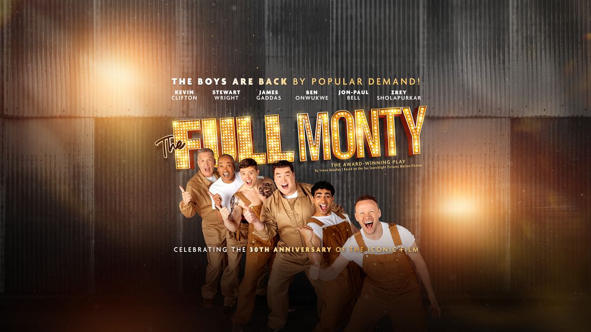 Five men in brown overalls and white t shirts pose with their thumbs up